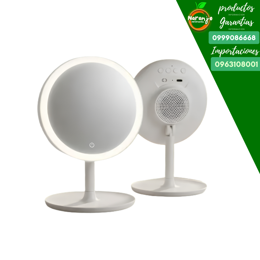 ESPEJO CON LUZ LED, PARLANTE BLUETOOTH