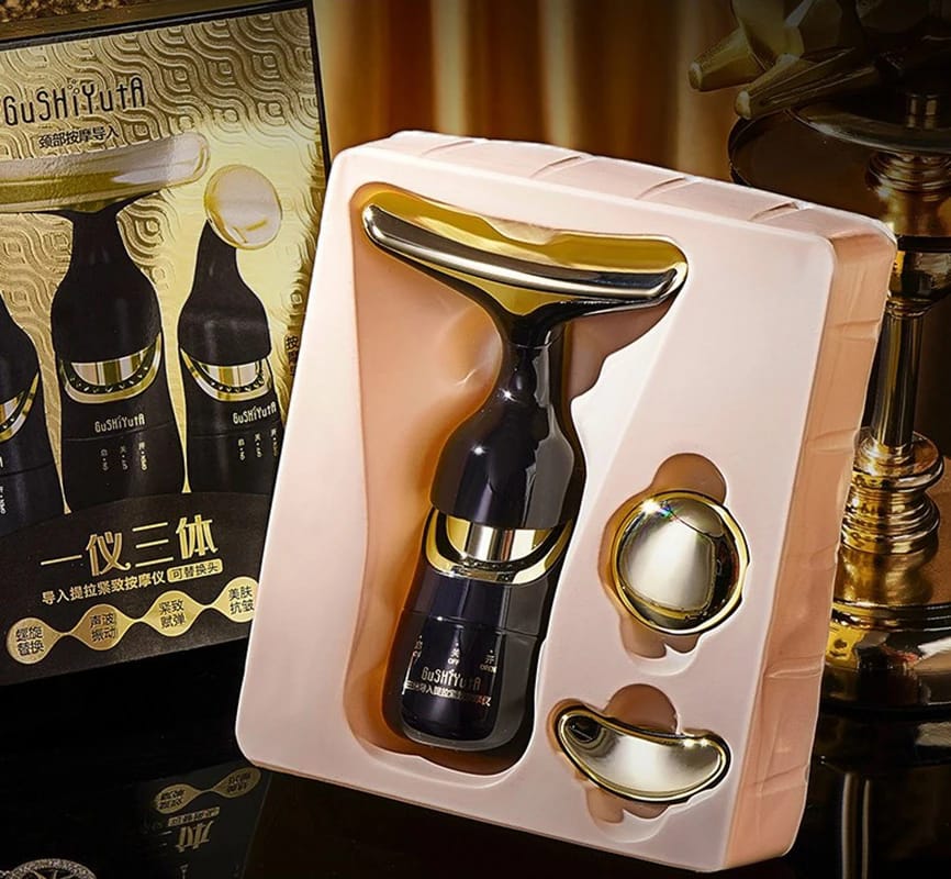 Masajeador facial 3en1 cuello cara ojos