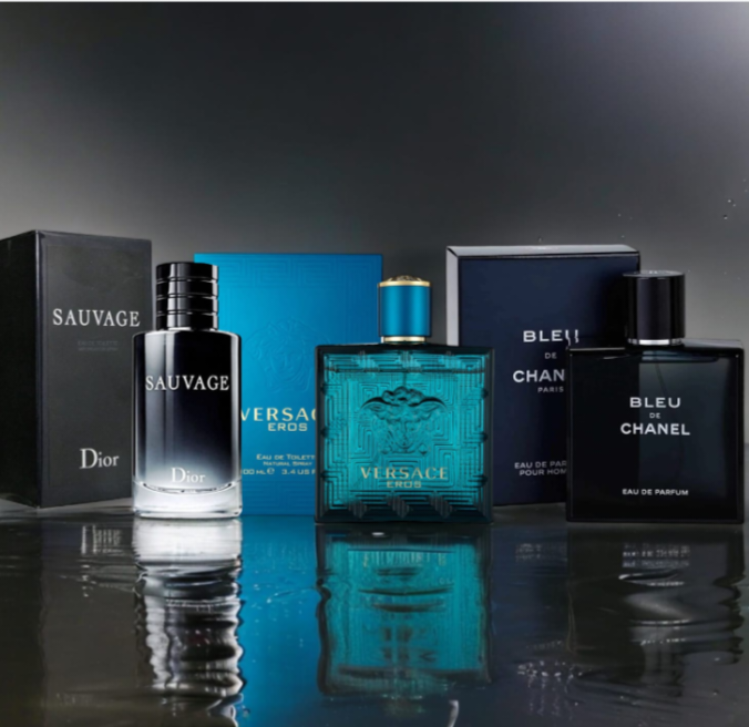 Bleu chanel, Versace eros ,Sauvage