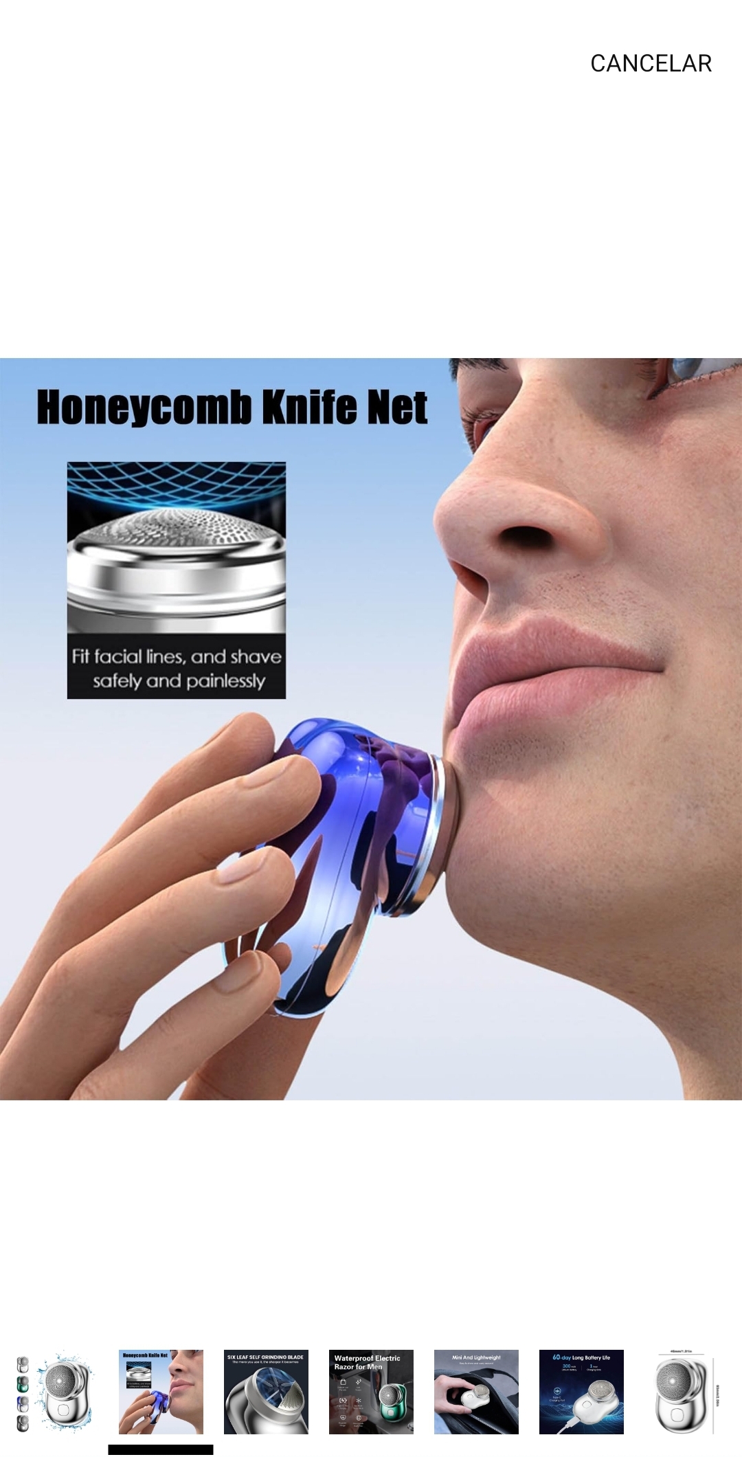 Mini afeitadora de barba electrica