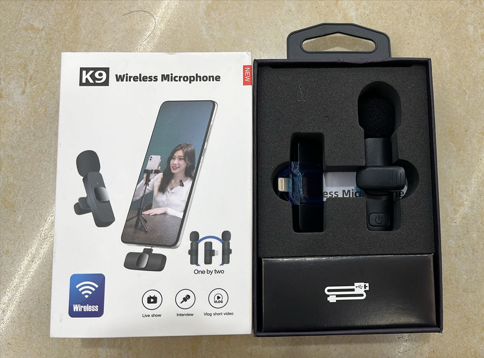 Vista 5 de Microfono de solapa K9 inalambrico - ENTRADA: IPHONE