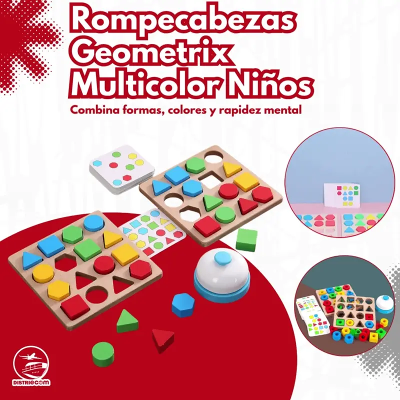ROMPECABEZAS GEOMETRIX MULTICOLOR NIÑOS