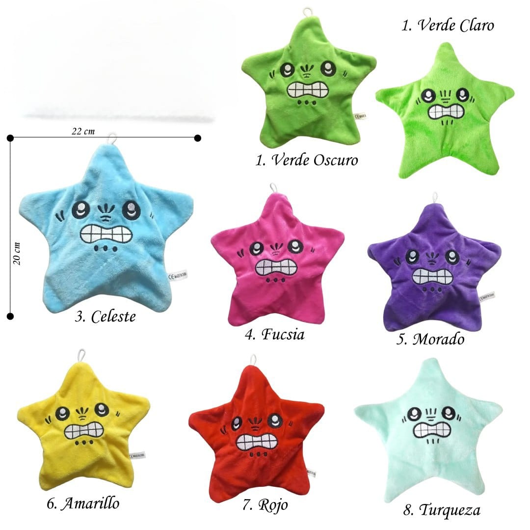 Peluche estrella enfadada movible