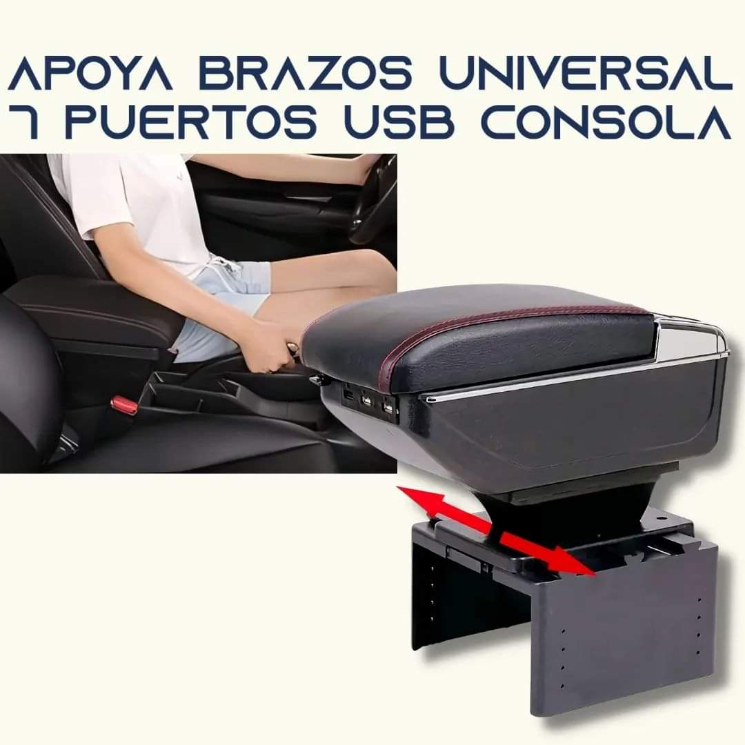 APOYABRAZOS CONSOLA CENTRAL 7 USB
