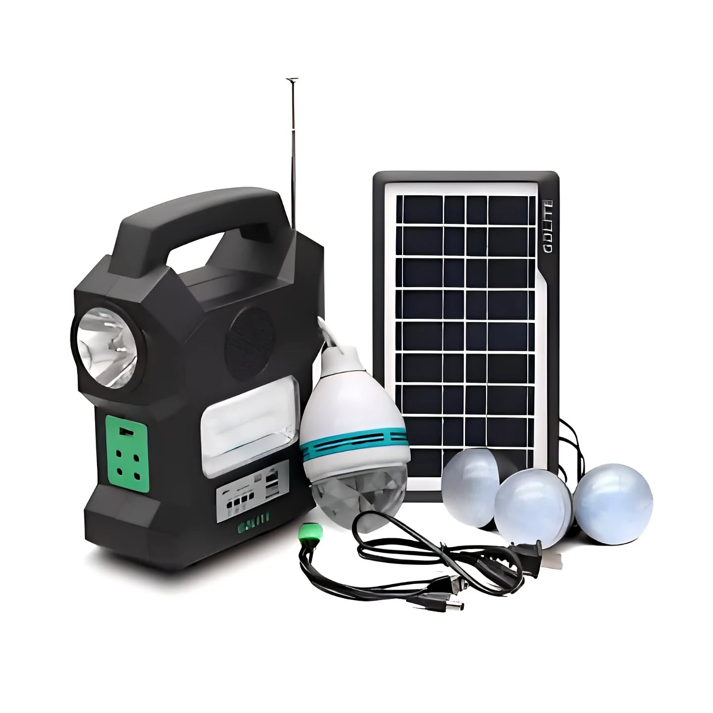 KIT SOLAR PORTATIL CON LUZ DISCO