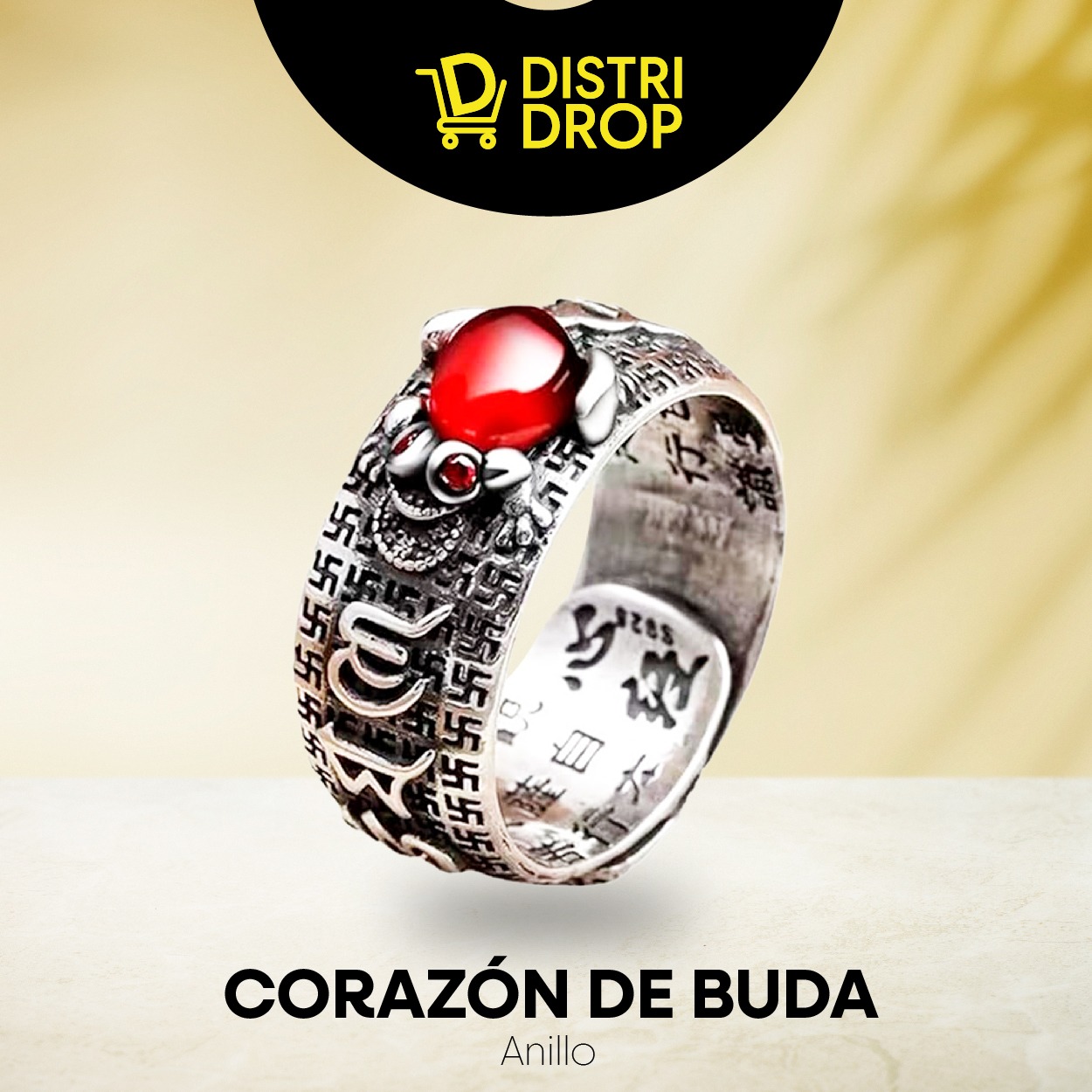 Anillo Pixyu Corazon de Buda