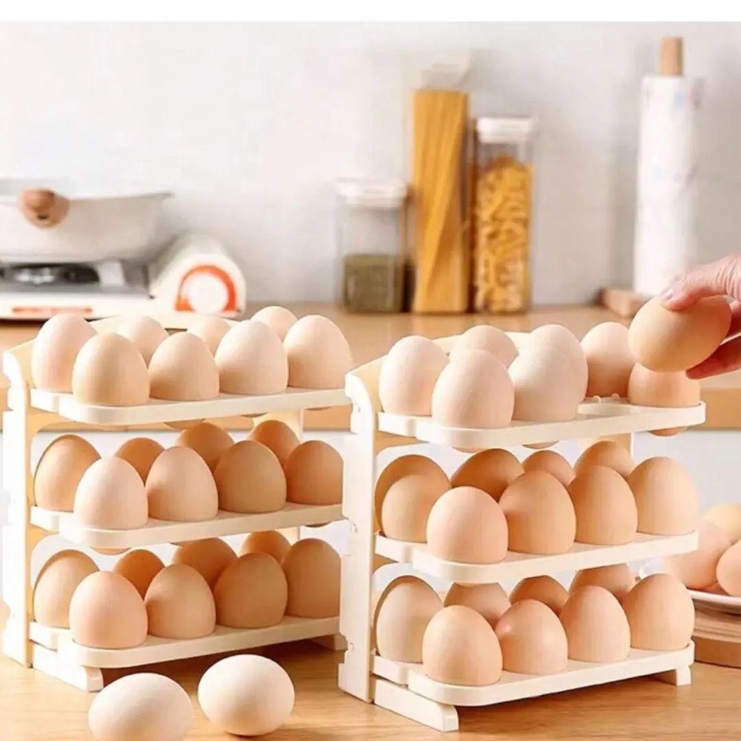 ESTANTE ORGANIZADOR DE HUEVOS PLEGABLE