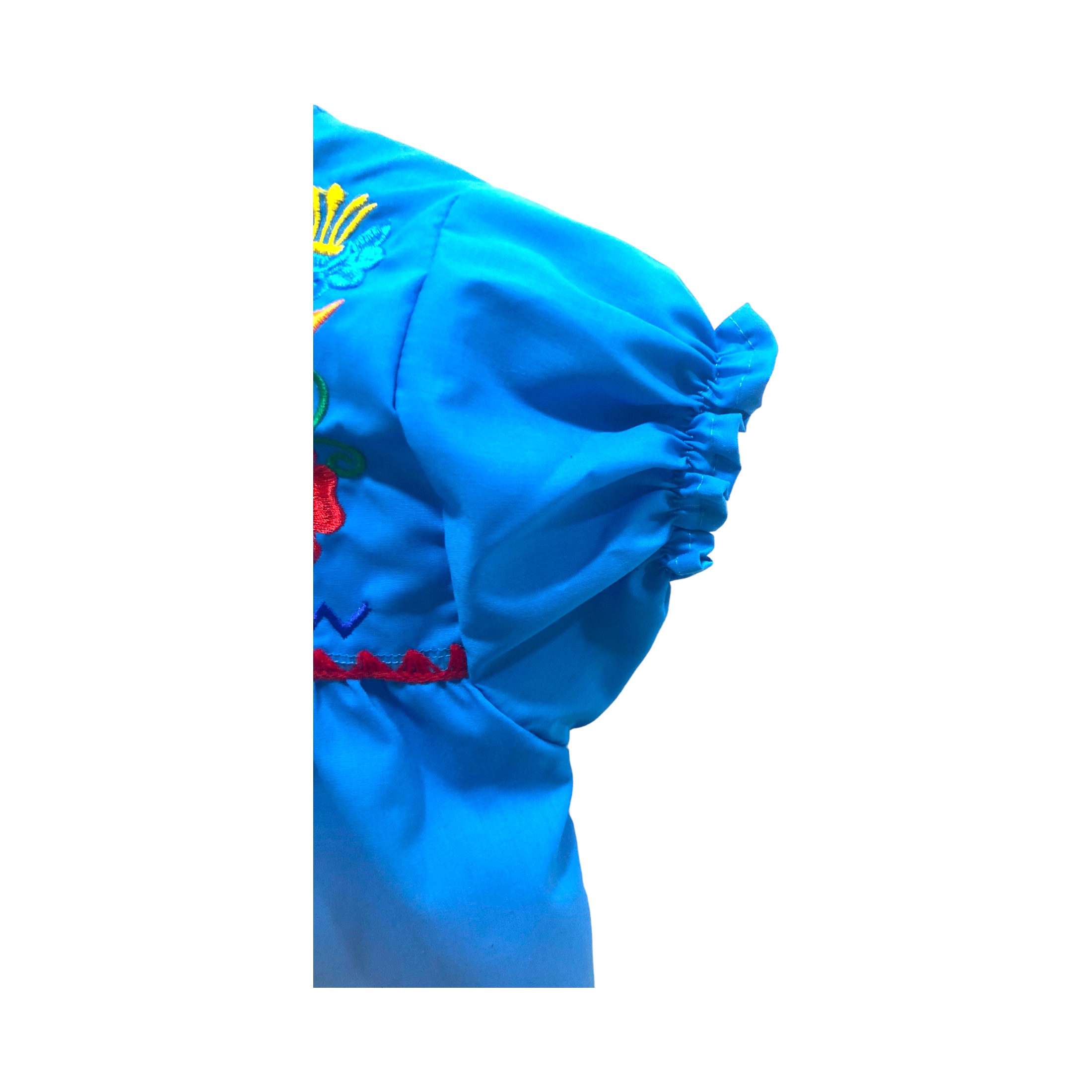 BLUSA MEXICANA TURQUESA T= G