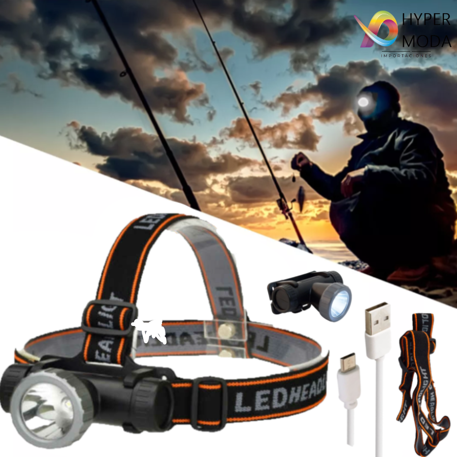 Lampara de cabeza recargable tipo minero