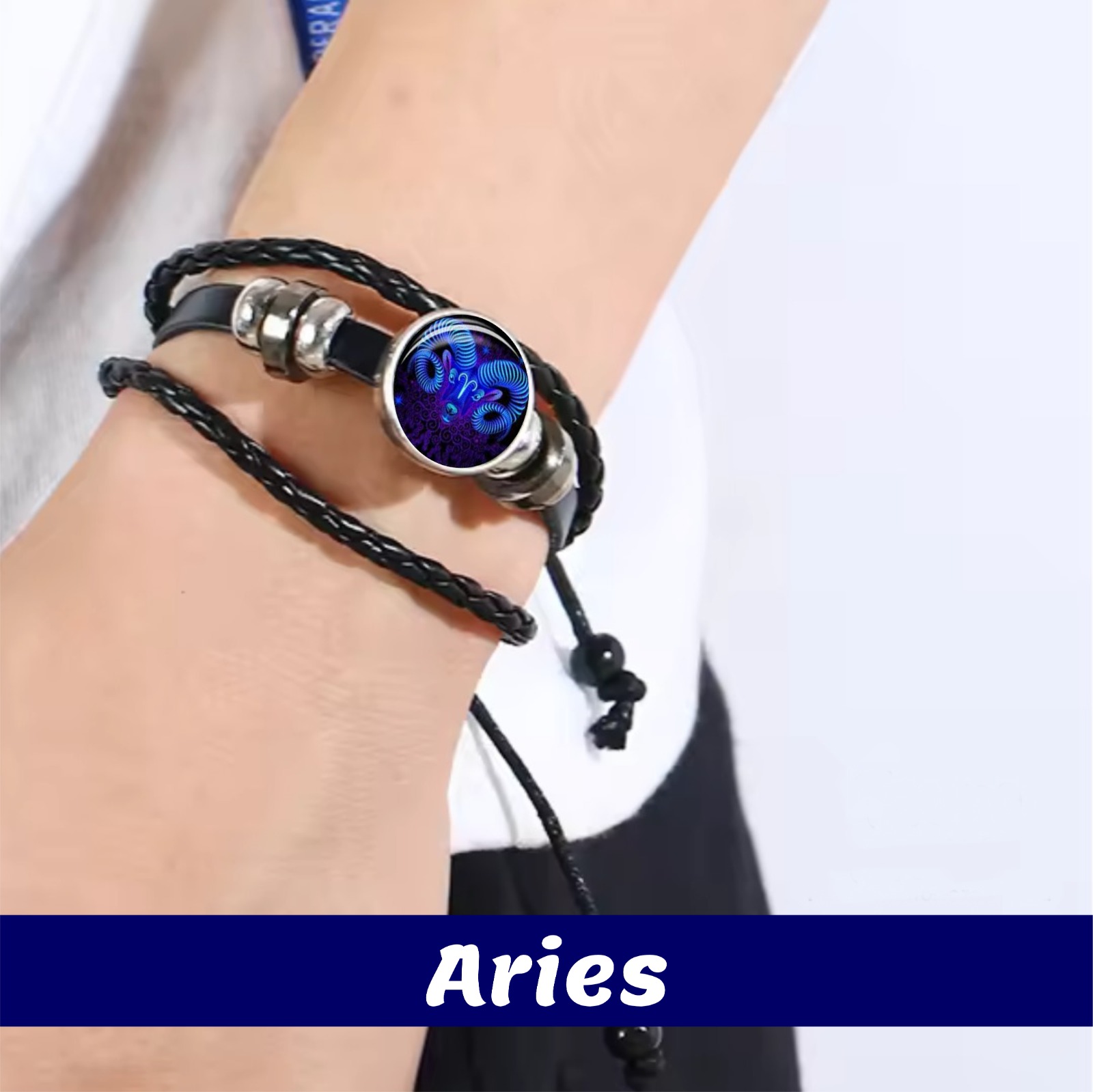 Pulsera zodiacal Aries Morada disponible en Yaxa Mexico