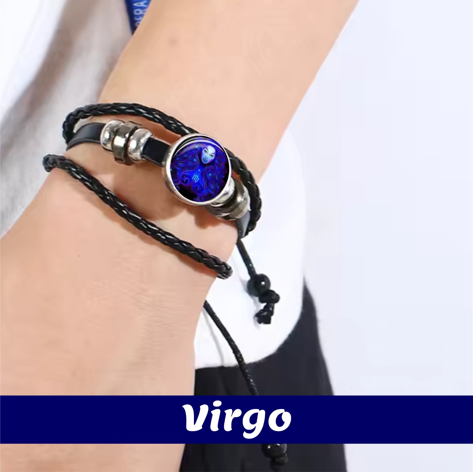 Pulsera zodiacal Virgo Morada disponible en Yaxa Mexico