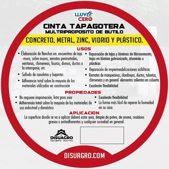 cinta taponeras impermeabilizante 10 cm