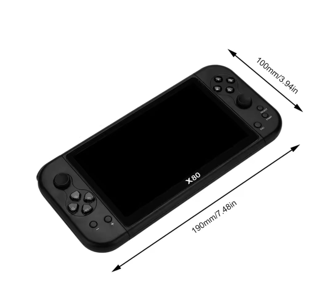X80 consola de juegos negro 7" disponible en Yaxa Mexico