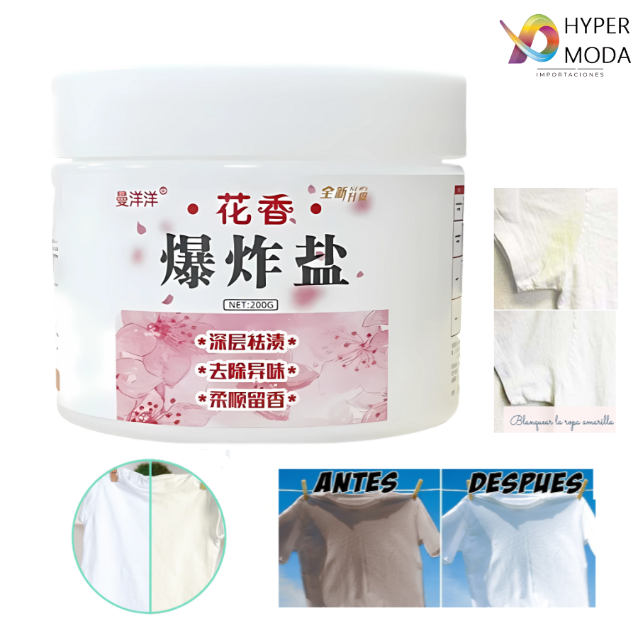 Sal Quita Manchas Blanqueador Ropa