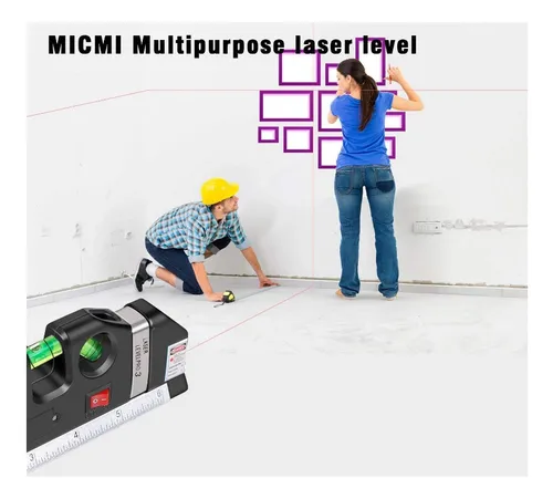 NIVEL LASER CON METRO TRES BURBUJAS