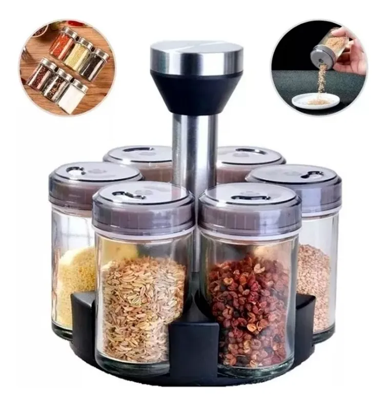 Condimentero Giratorio Para Especias X6