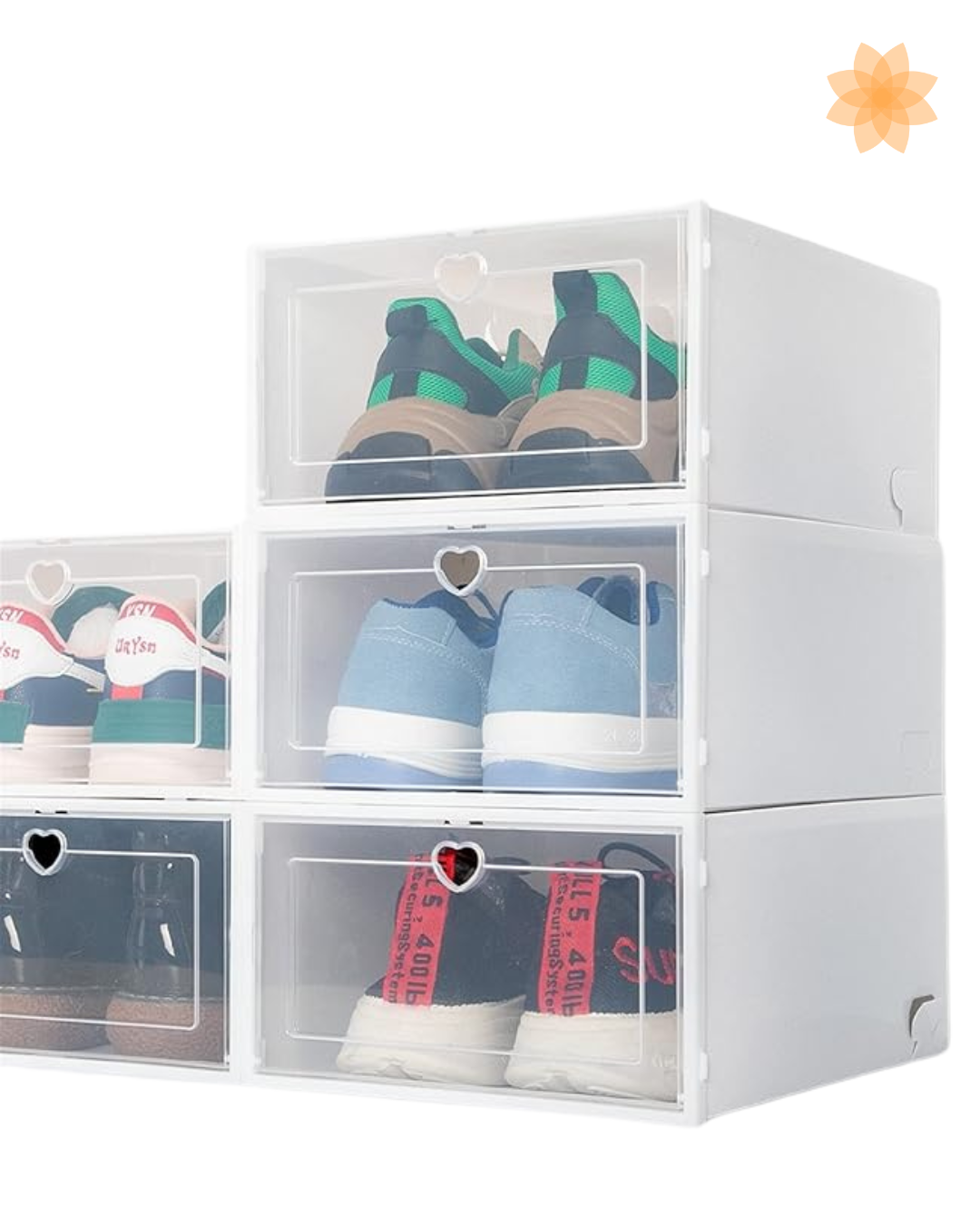 10 Cajas organizadora de zapatos individ