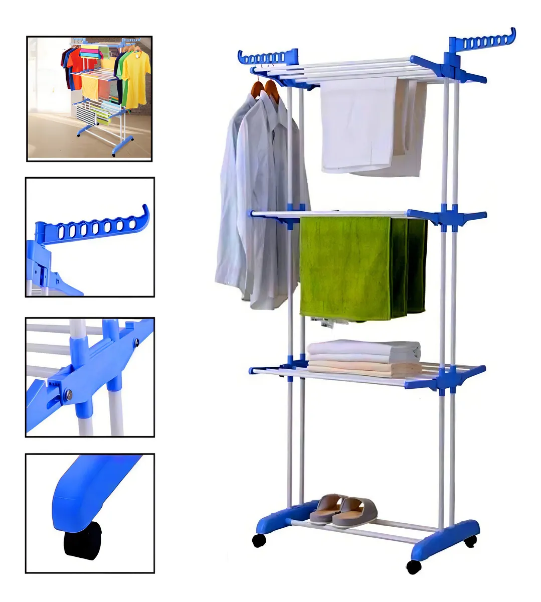 Tendedero pegable Con ruedas