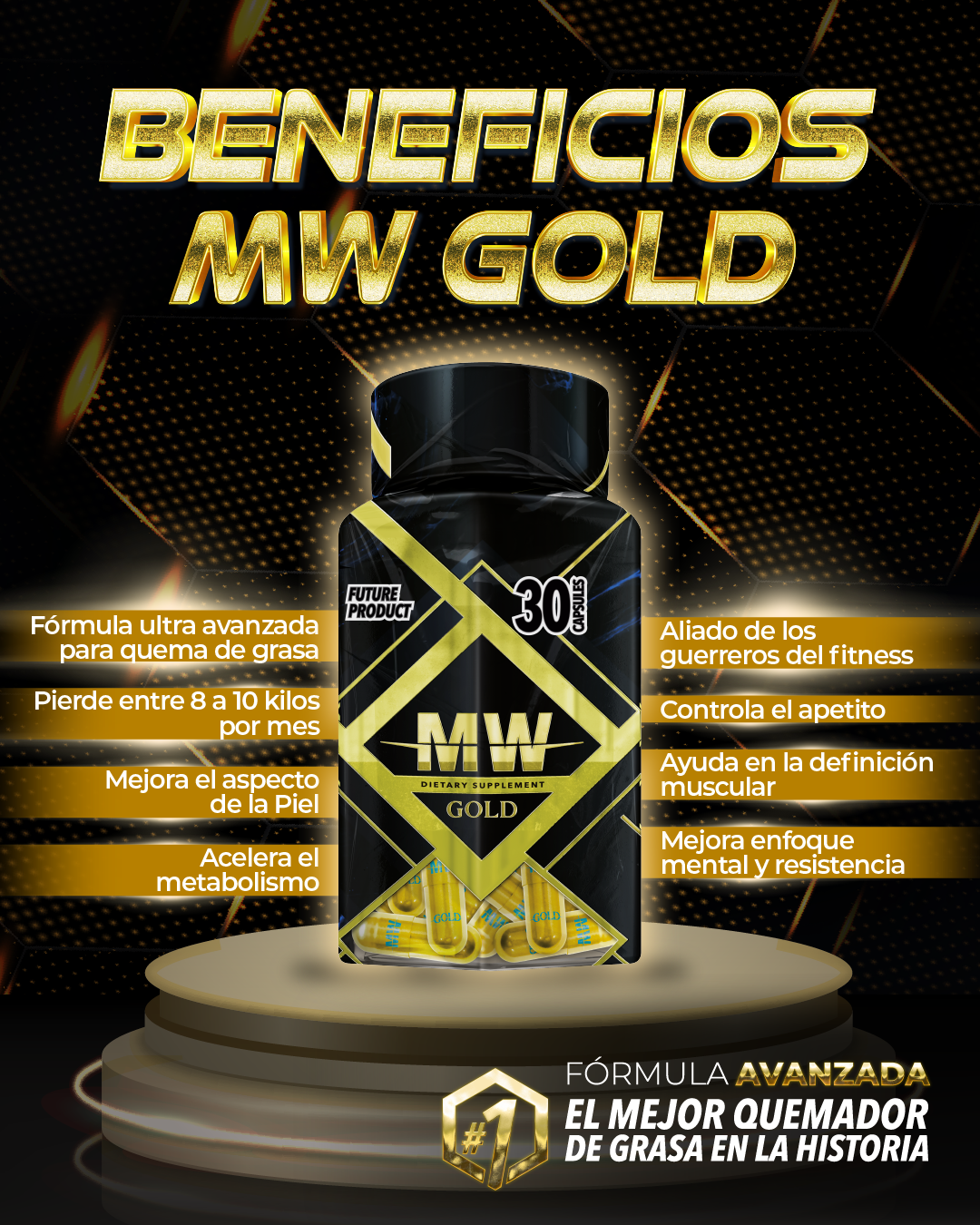 QUEMADOR DE GRASA MW GOLD disponible en Yaxa Mexico