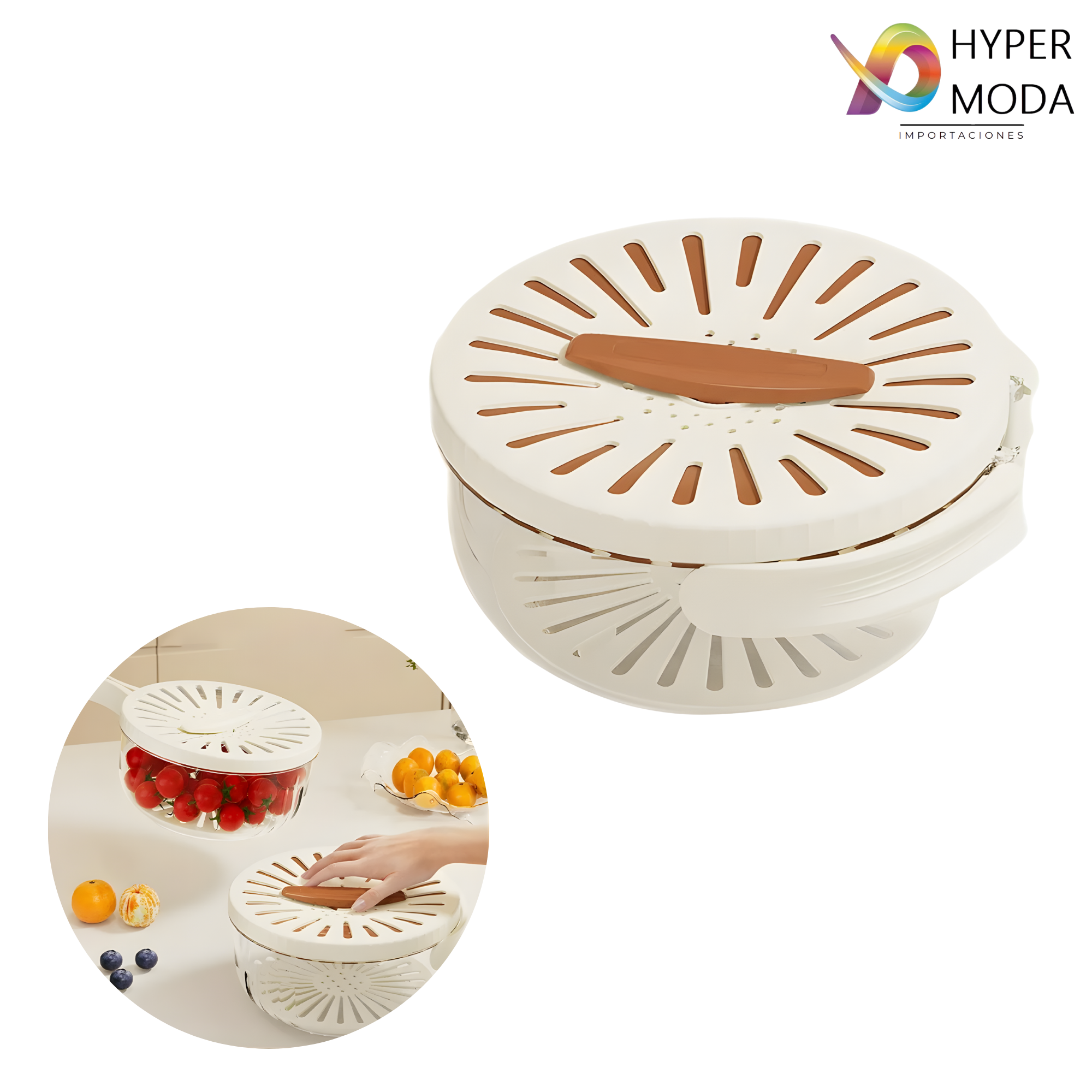 Escurridor Verduras Recipiente con tapa