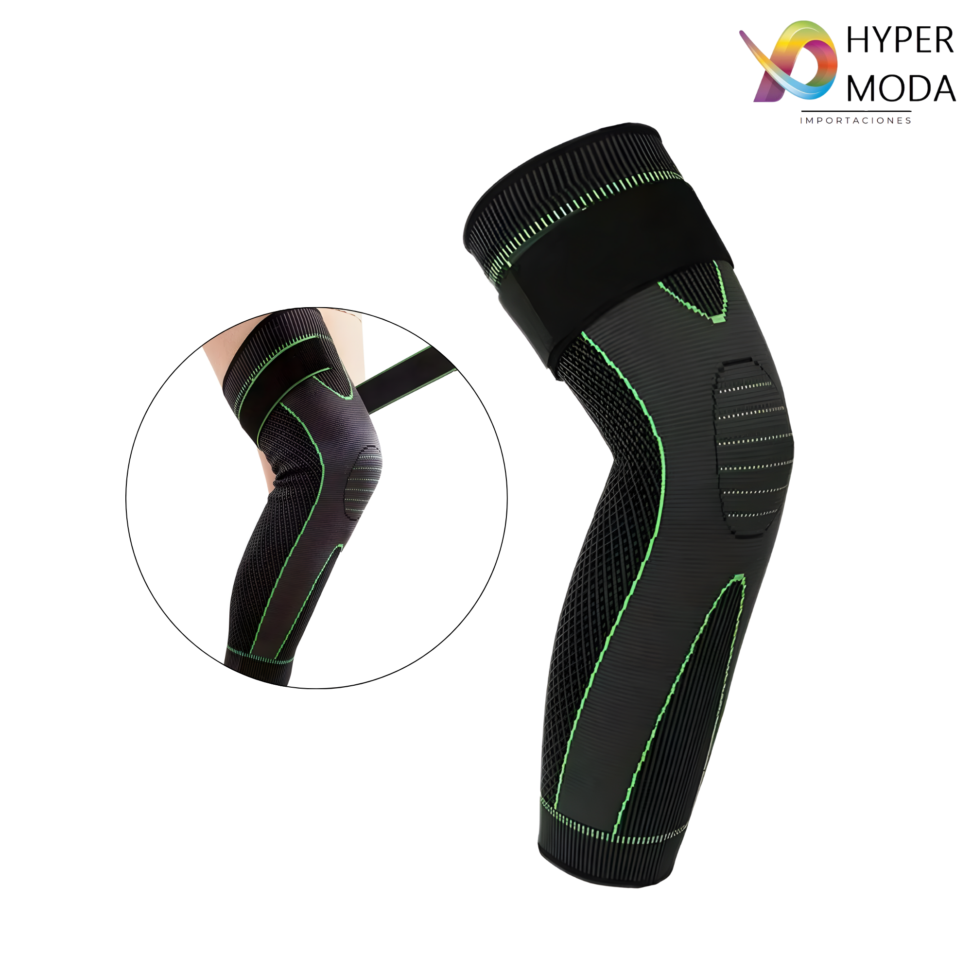 Rodillera Larga De Compresión De Rodilla