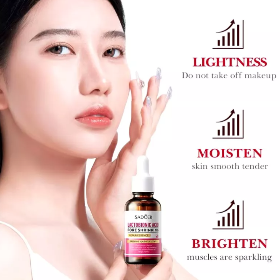 Sérum con Ácido Lactobiónico: Cierra Poros y Renueva