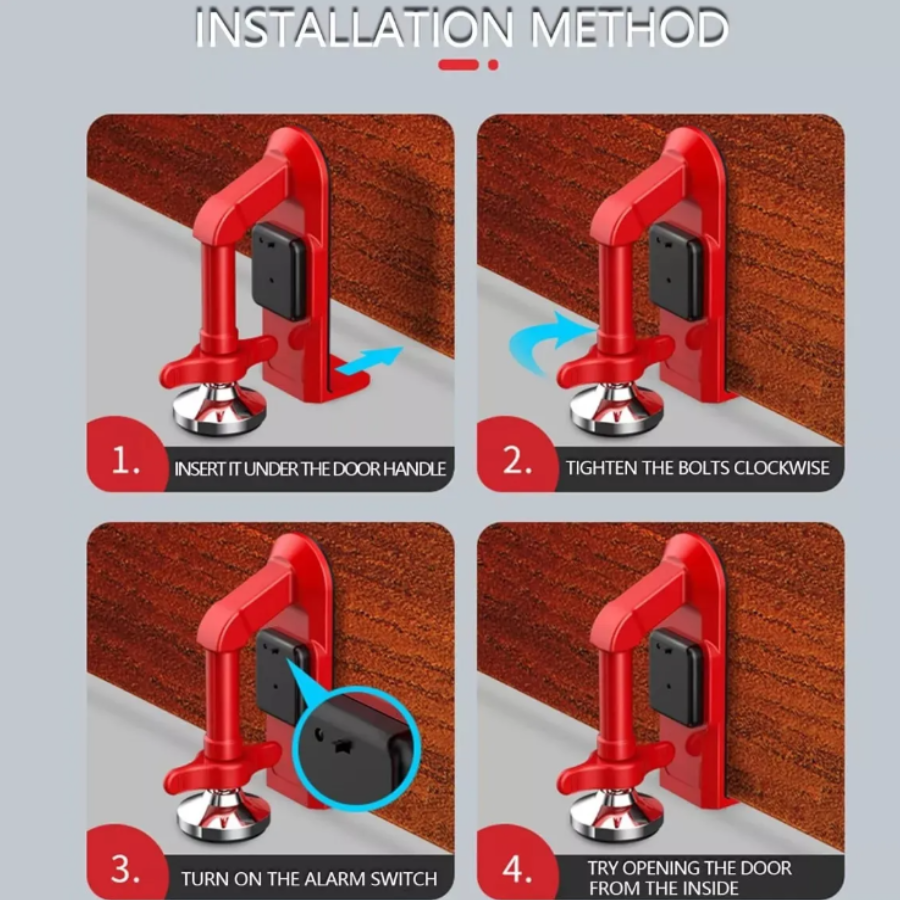 Cerradura de Puerta Portátil: Seguridad al Instante