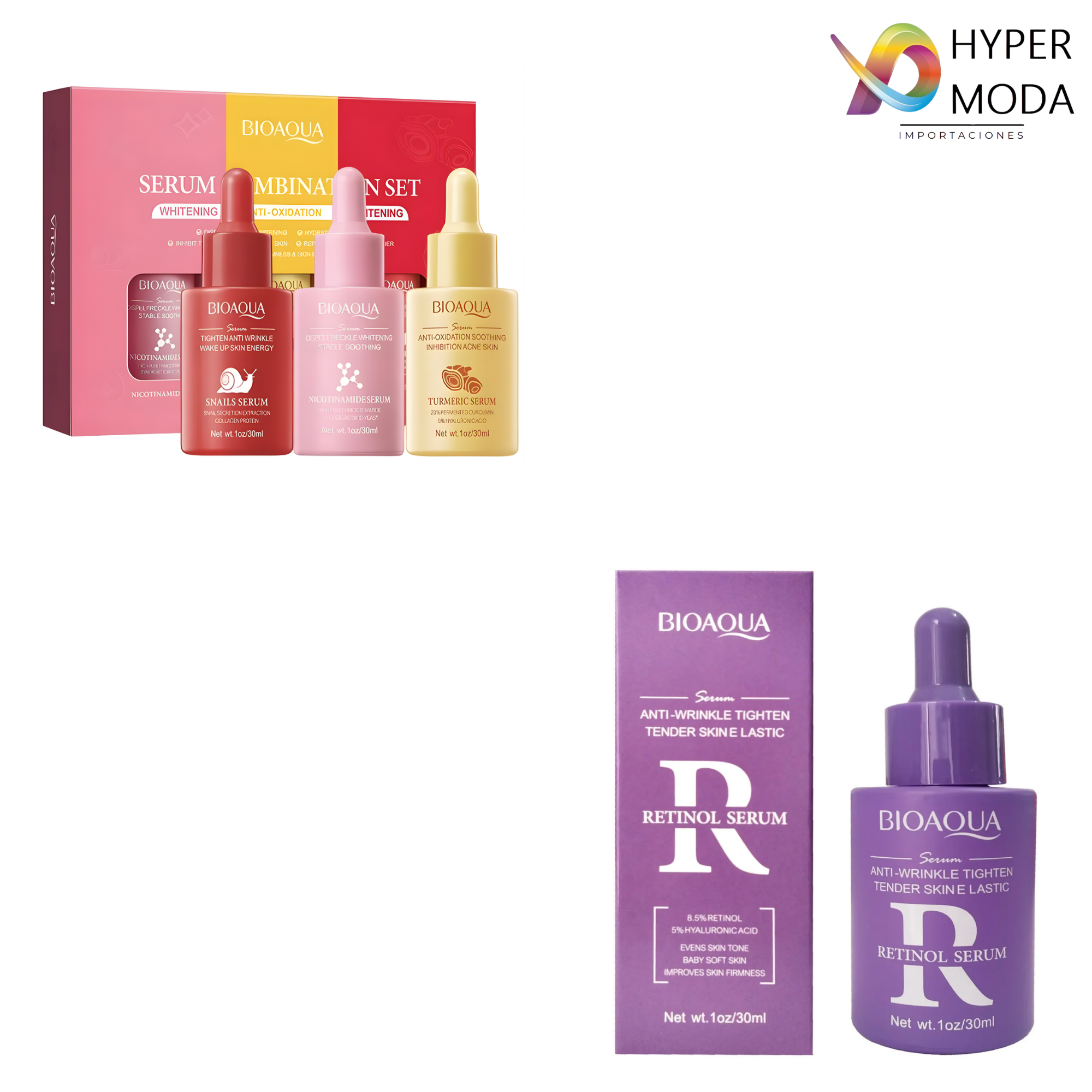 Kit 4 Serum Antiedad + Retinol