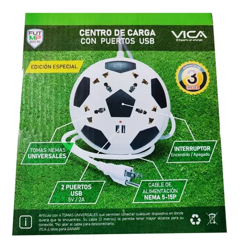 Barra Multicontacto Fútbol con 4 Tomas