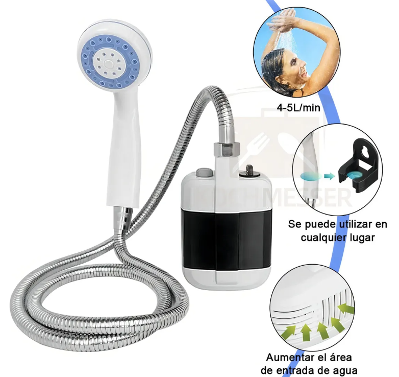 Ducha Portátil Recargable: ¡Tu Baño al Aire Libre!