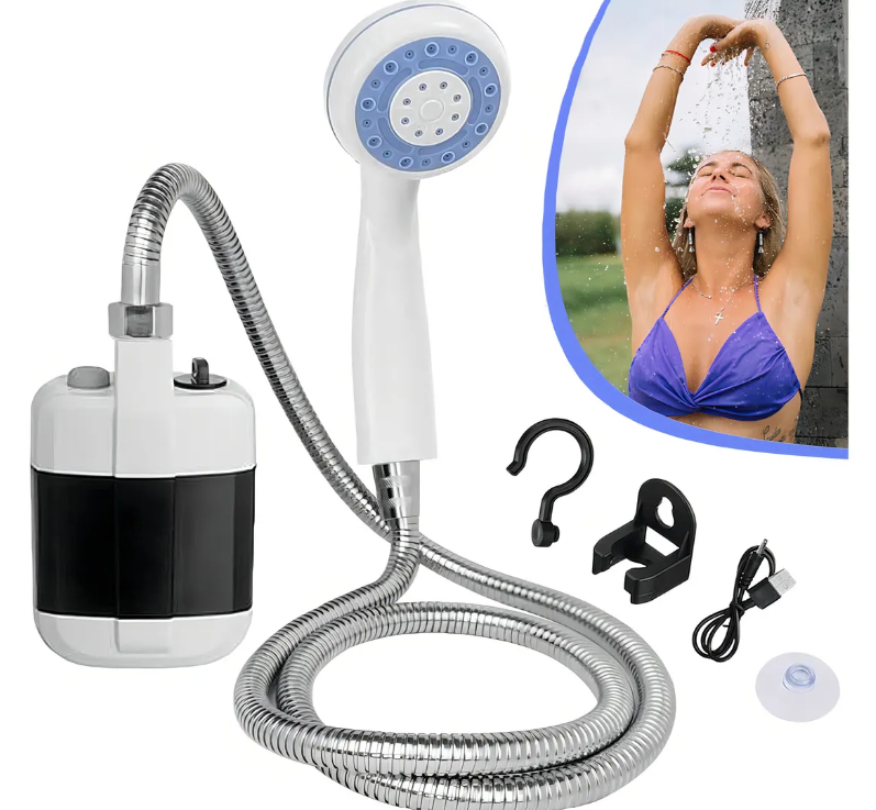 Ducha Portátil Recargable: ¡Tu Baño al Aire Libre!