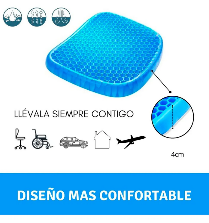 Cojín de Gel Egg Sitter: ¡Adiós al Dolor de Espalda!