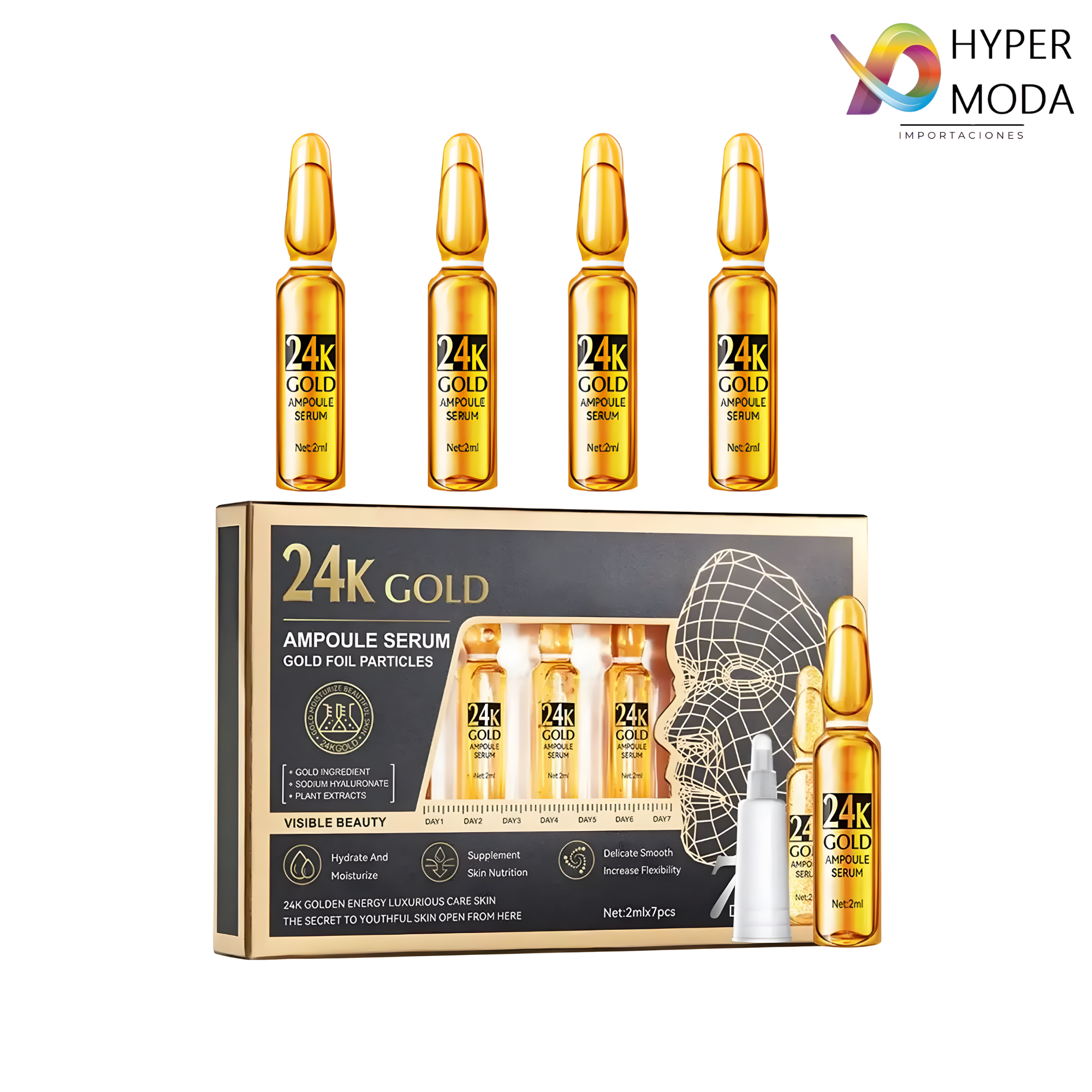 Ampolletas De colageno Serum 24k Gold