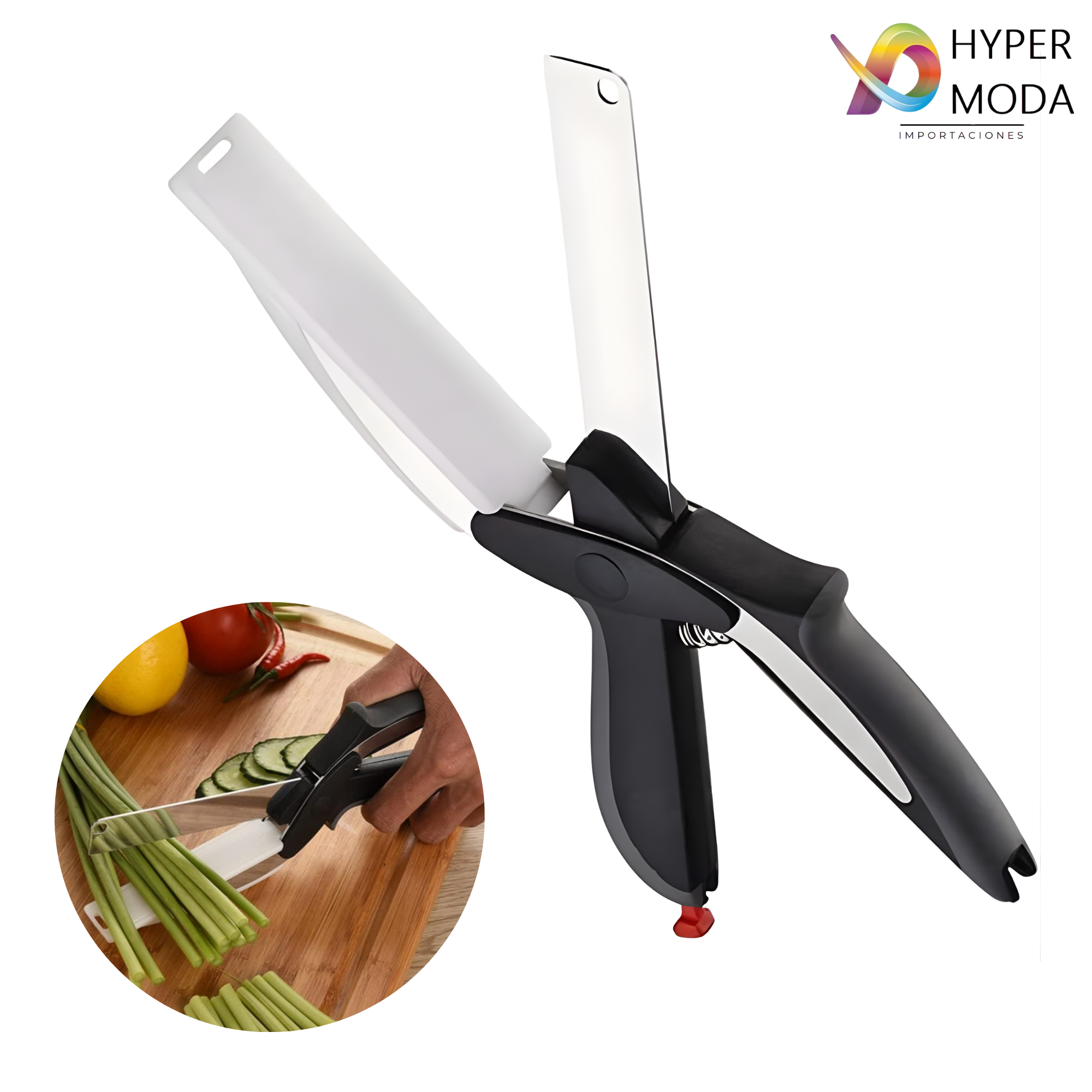 Cortador Cocina 2 En 1 Cuchillo Tijeras