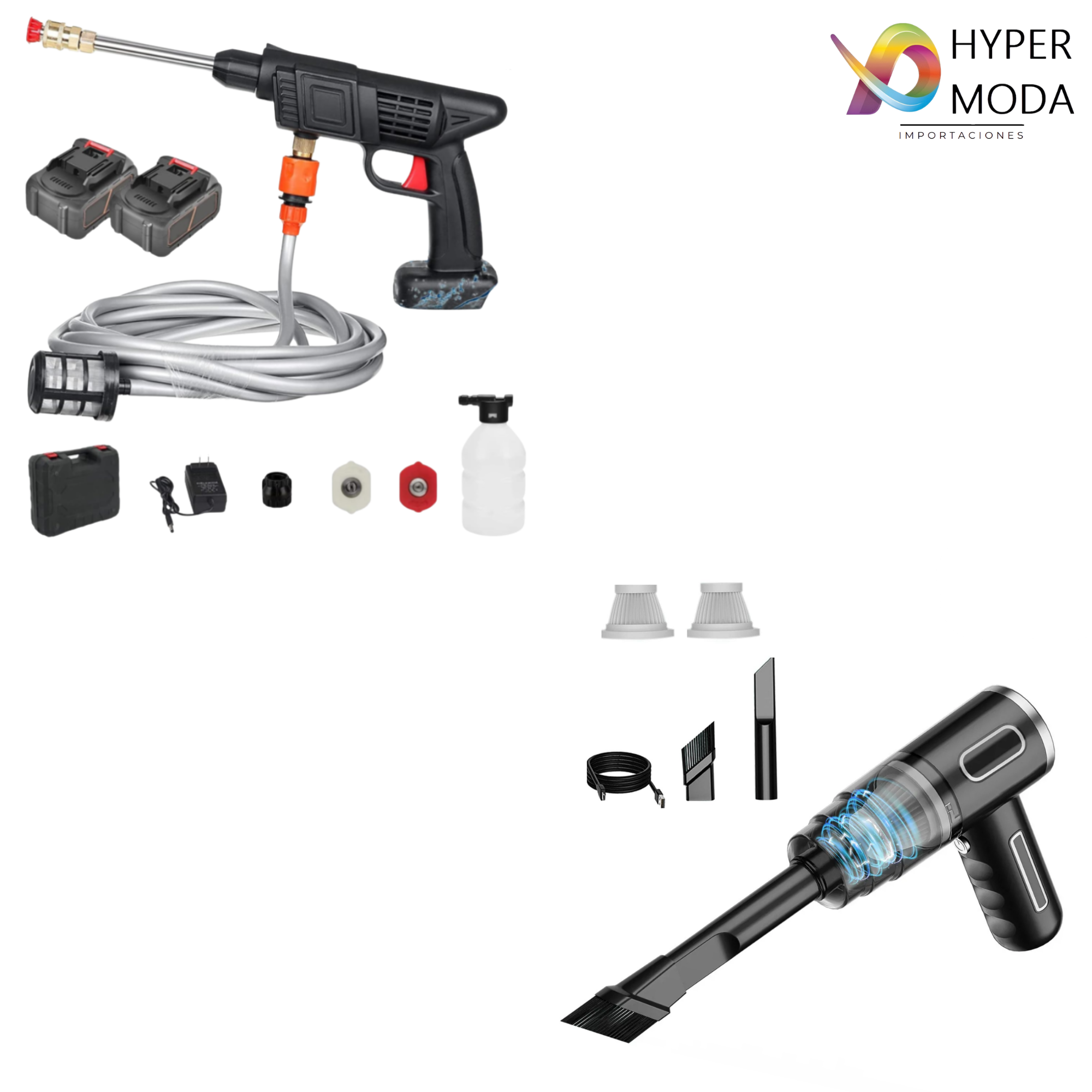 Kit Hidrolavadora 2 baterias+ Aspiradora