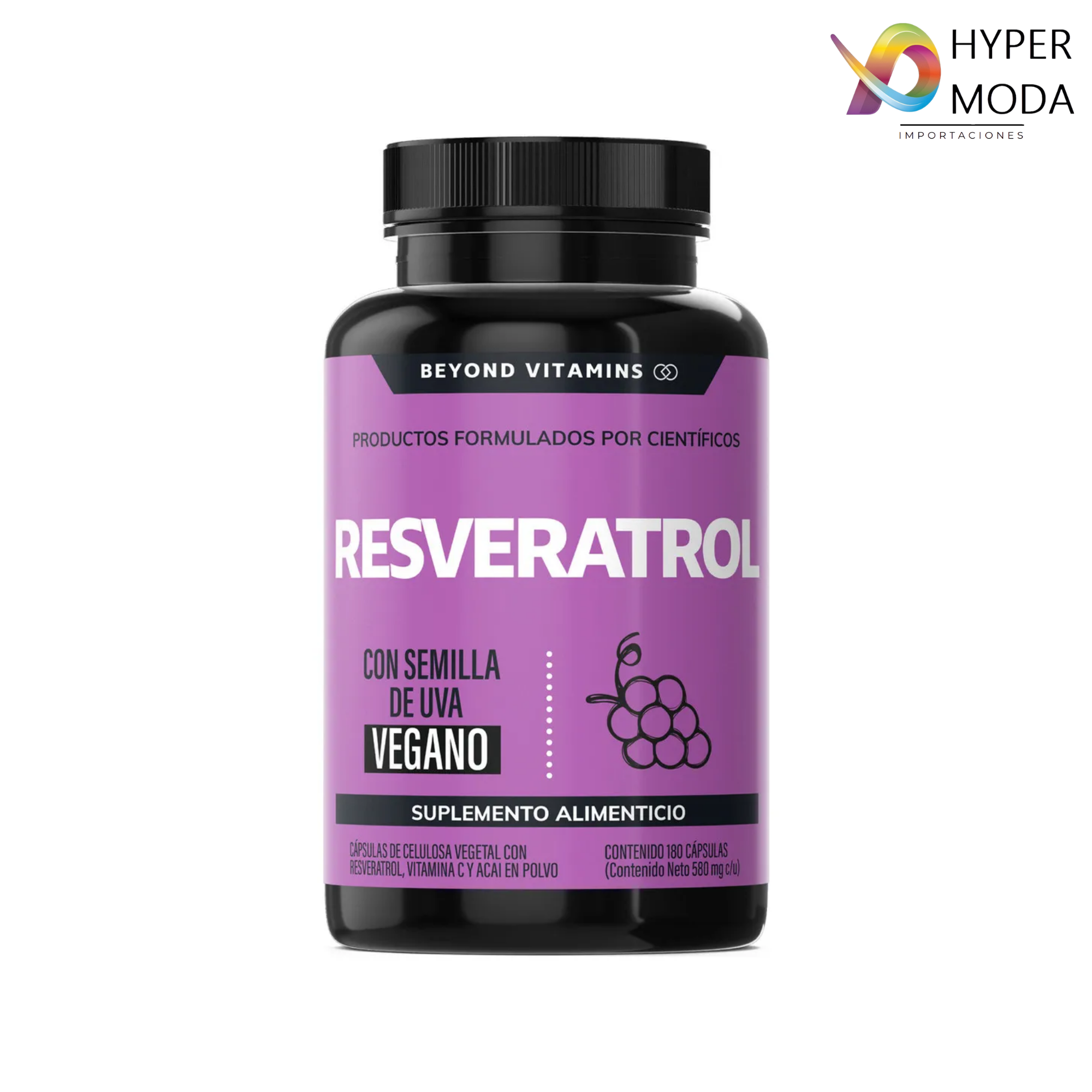 Suplemento Resveratrol 180 Capsulas