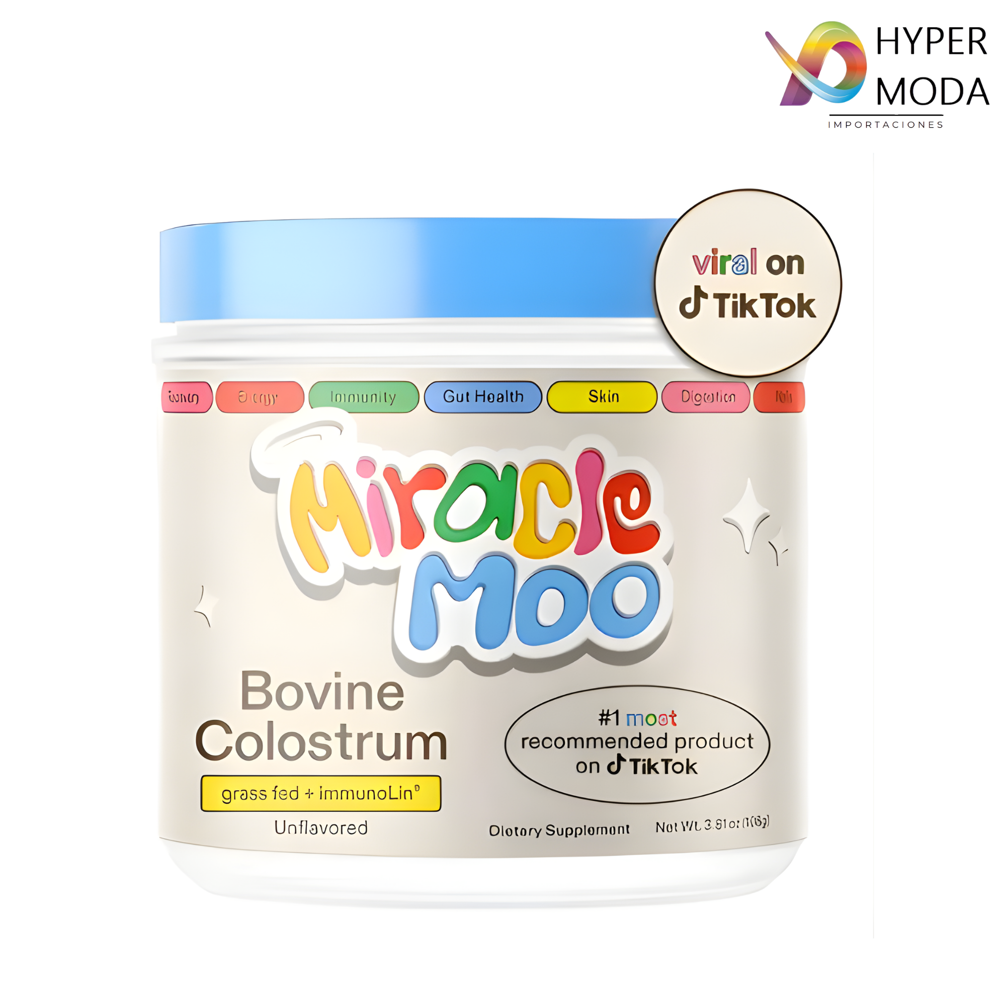 Suplemento Calostro Bovino Moo 108 gramo