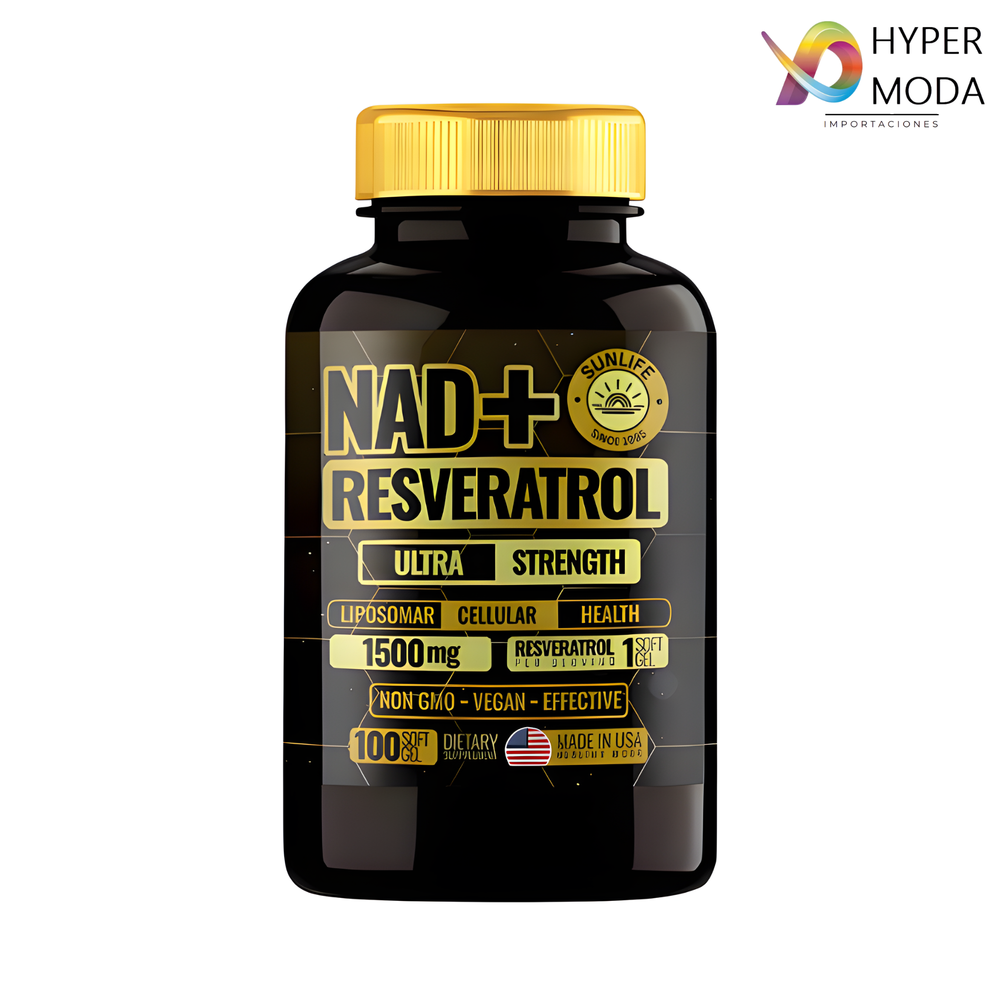 Suplemento NAD+Resveratrol 100 Capsulas