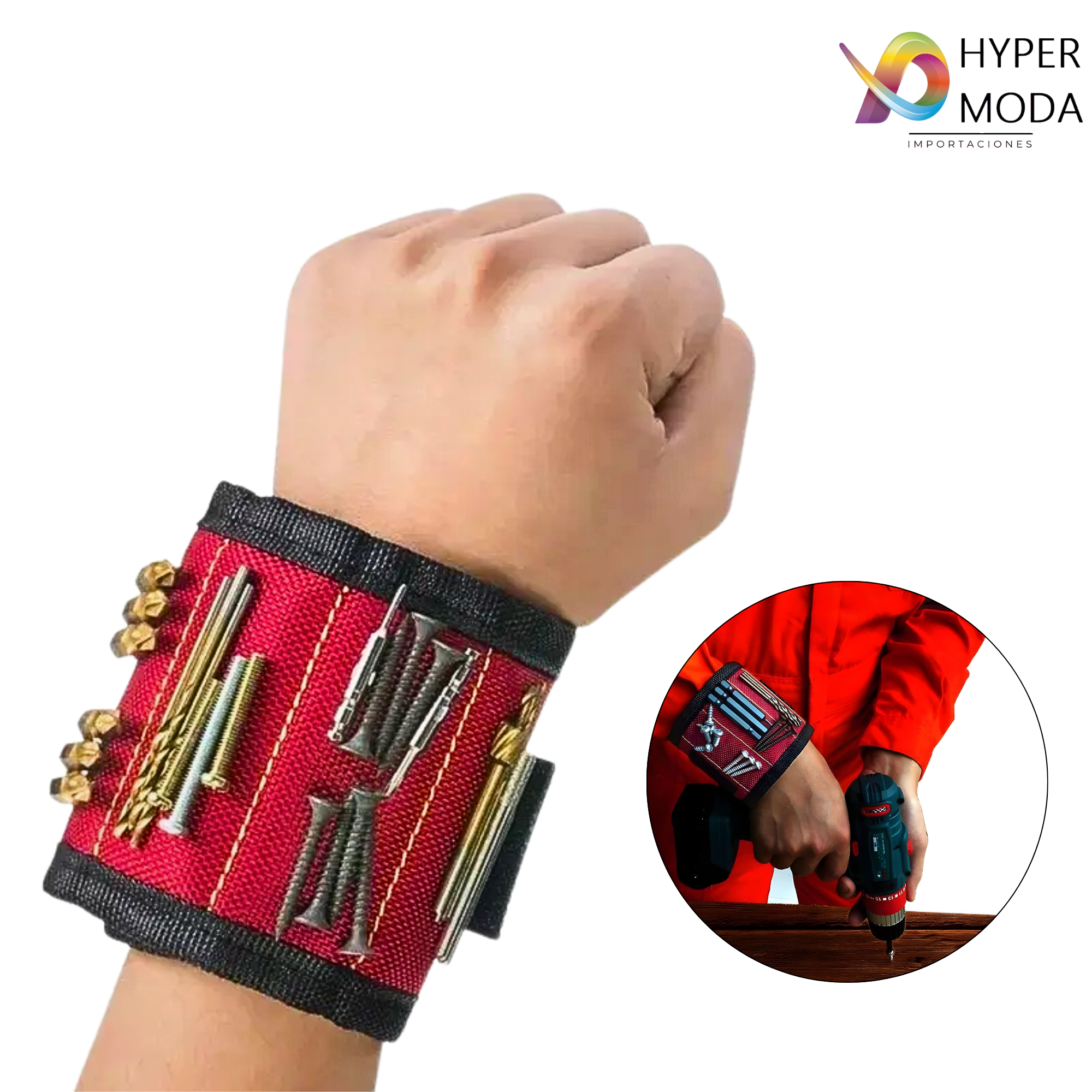 Muñequera Magnetica 15 Herramientas