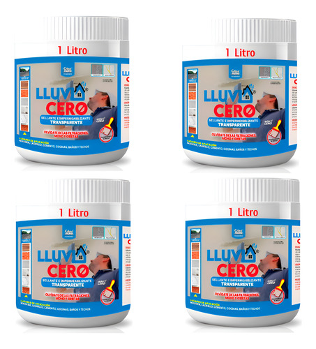 Lluvia Cero Pack 4 Litros + Brocha