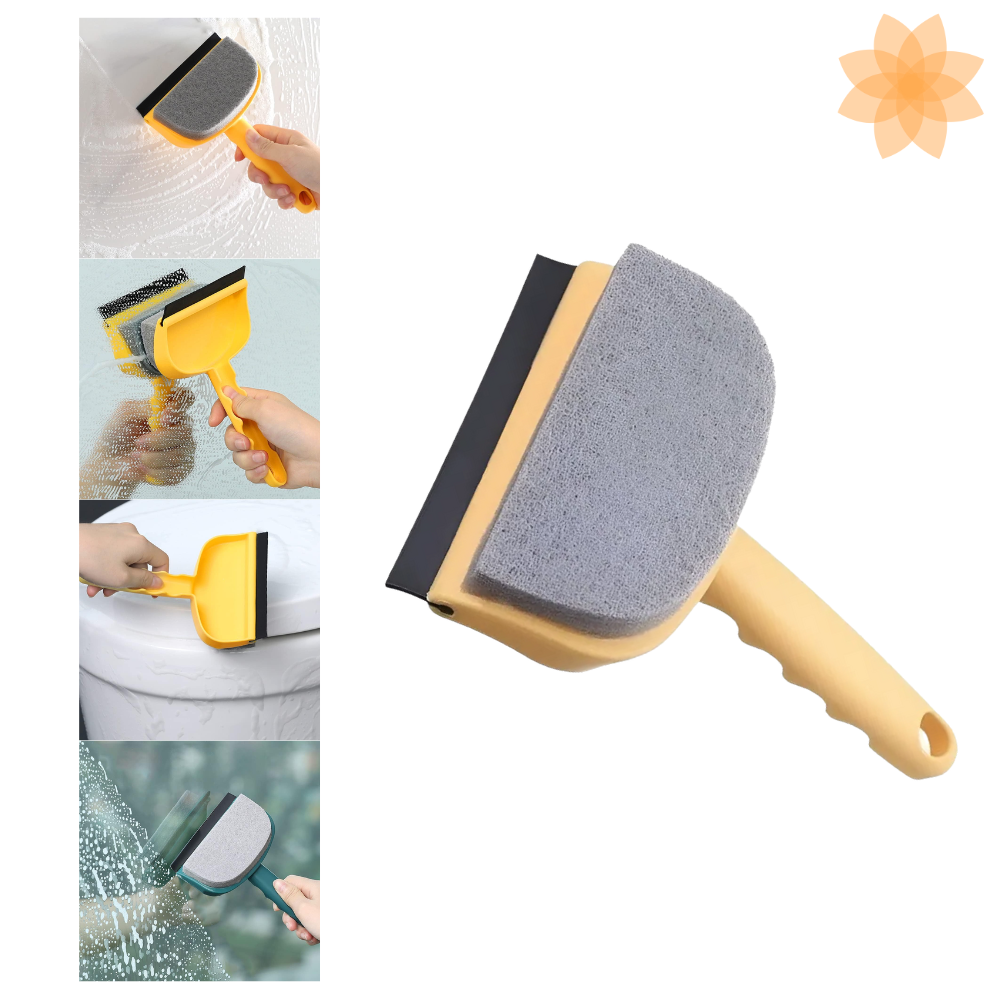 Cepillo Limpiador Vidrio Esponja 2 en 1