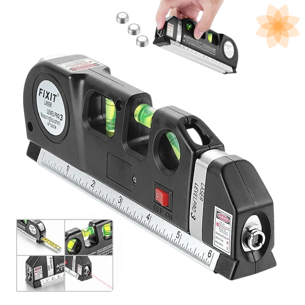 Laser Nivelador Burbuja Flexometro 2.5M