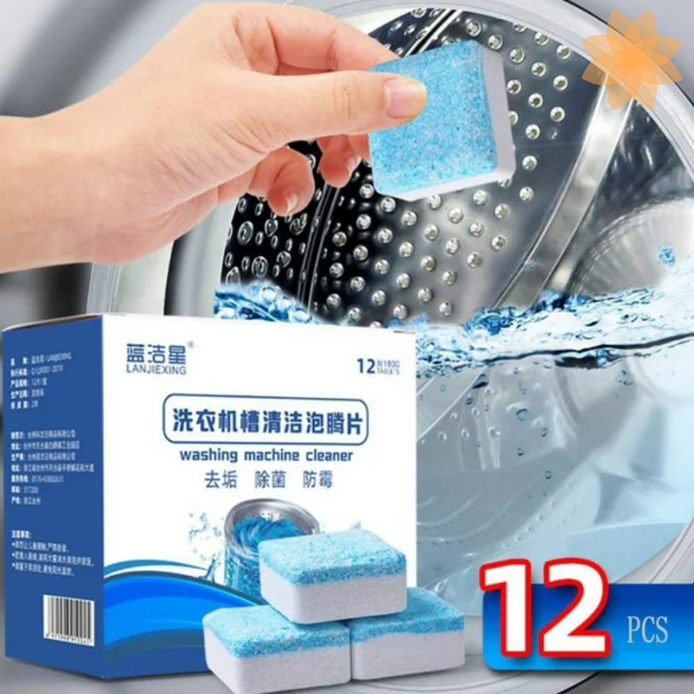 12 pastillas limpieza lavadora efervesce