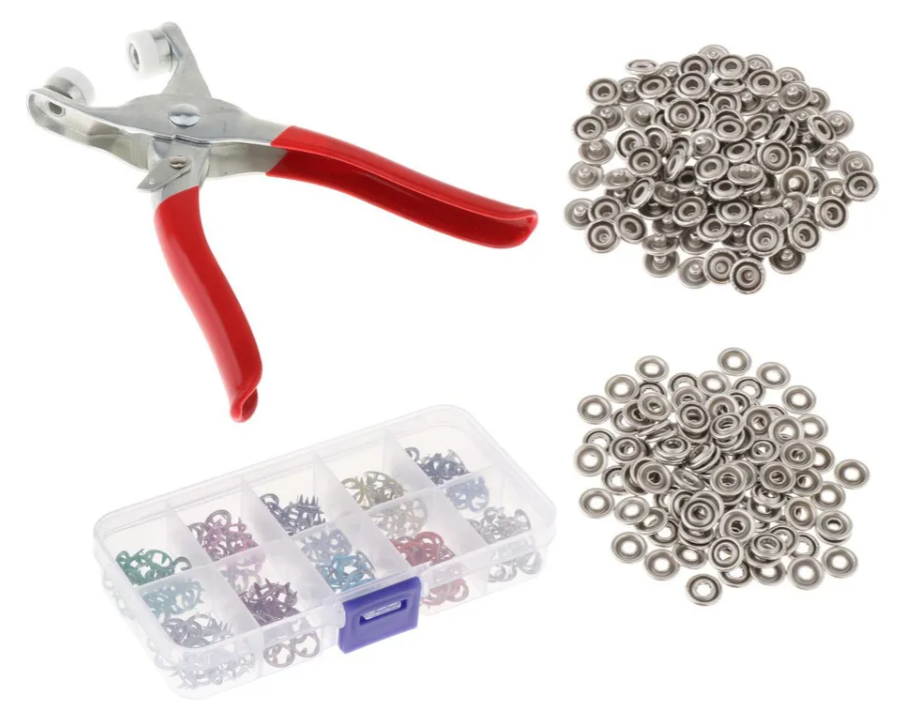 Kit Pinzas con 100 botones a presion