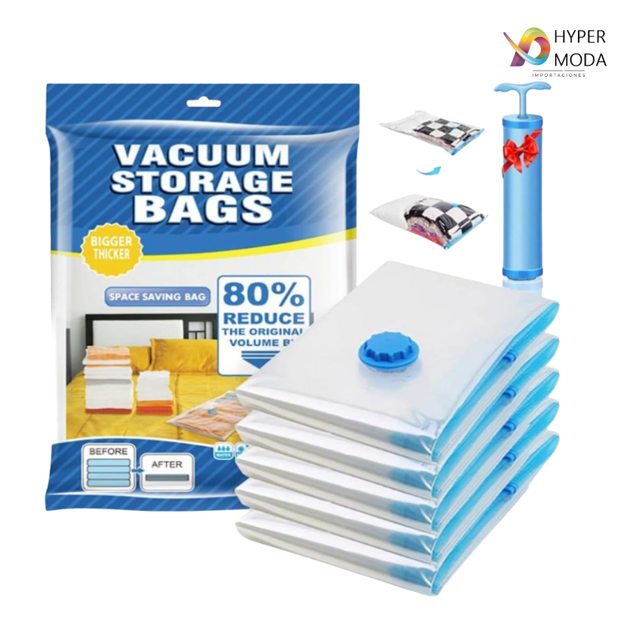 Kit 5 Bolsas de Almacenamiento Con Bomba