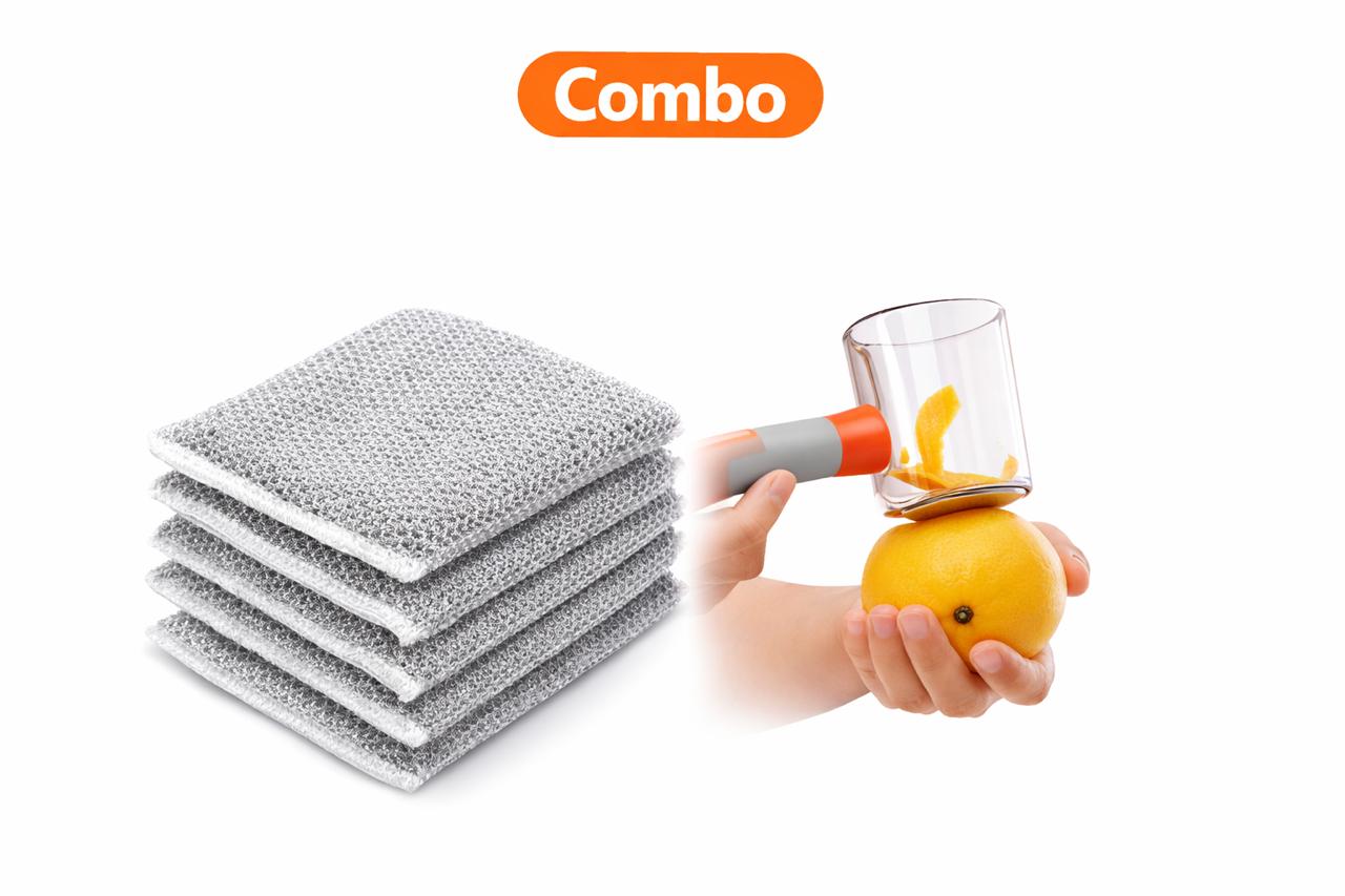 PELADOR DE FRUTA- VERDURA Y 5 PAÑO CLEAN