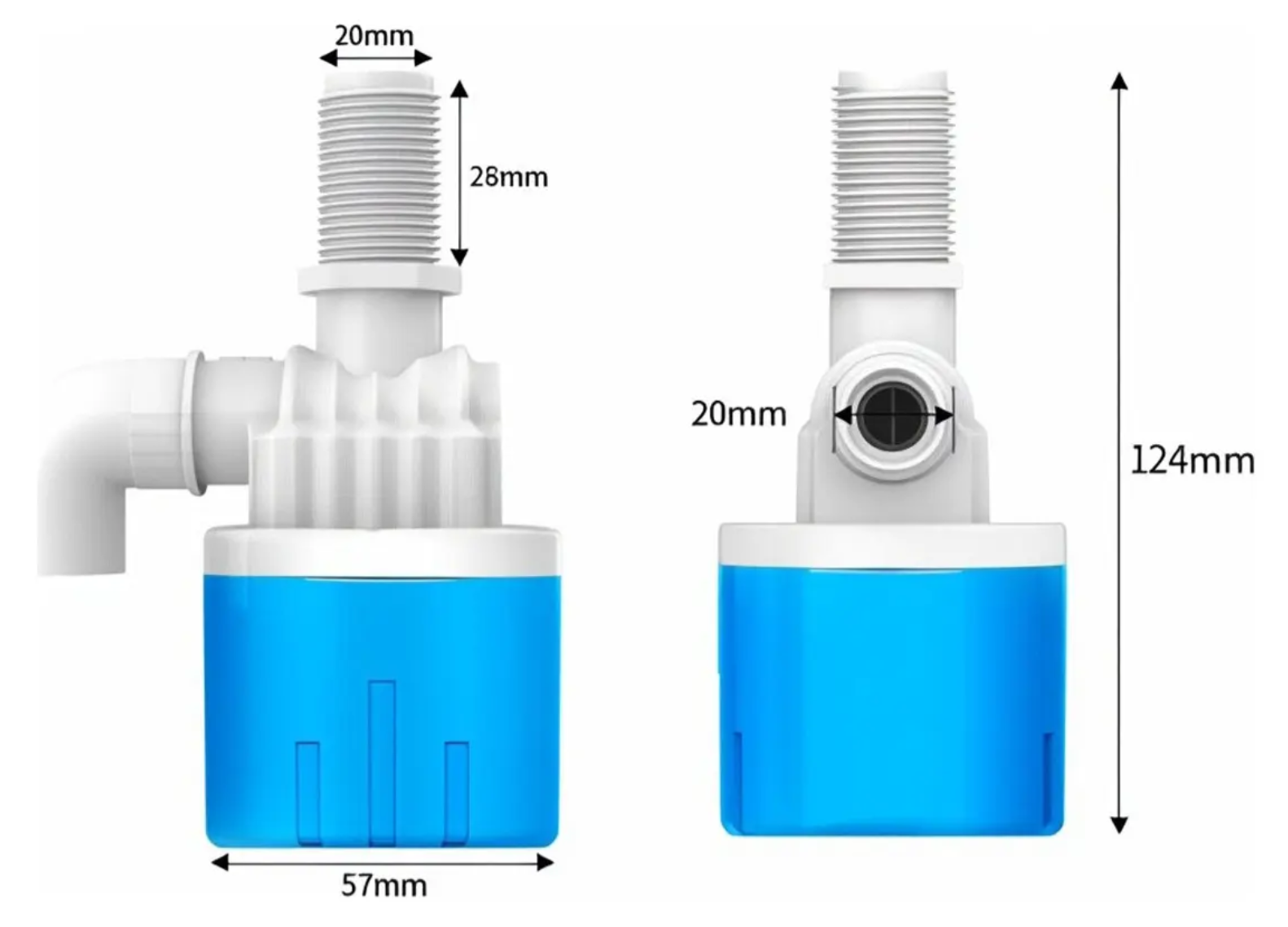 Valvula de flotador para tanque de agua