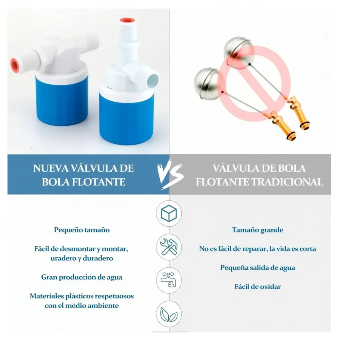 Vista 3 de Valvula de flotador para tanque de agua