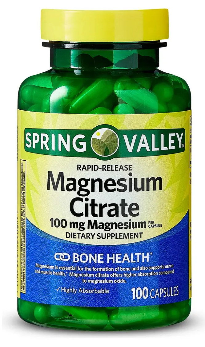 Spring Valley Citrato De Magnesio 100cap