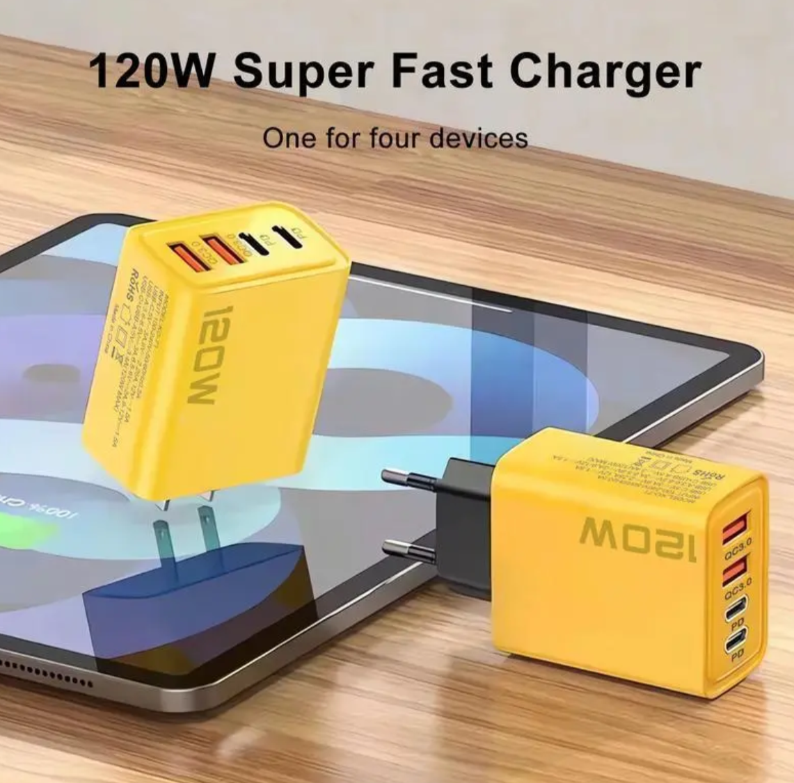 Vista 5 de Cargador Carga Rapida 4 Celulares Viral